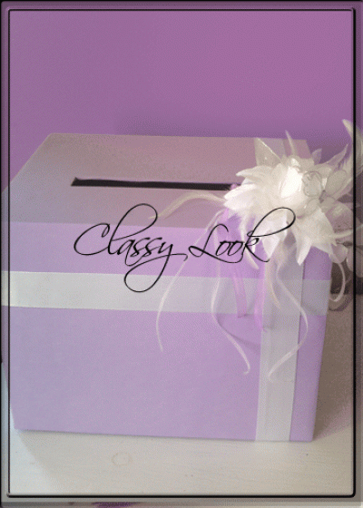 Сватбена кутия за пари в светло лилаво- модел Angie